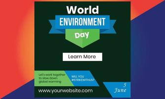 día Mundial del Medio Ambiente. tierra ecológica verde. día Mundial del Medio Ambiente. vector