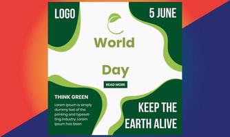 World environment day. Green Eco Earth. World environment day. vector