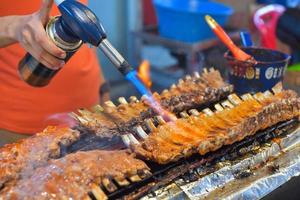 Barbecue pork ribs photo