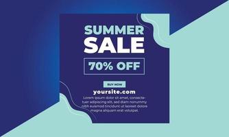 Summer Sale Banner suitable for social media posts, mobile apps, vector