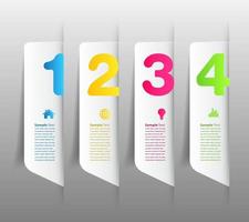 modern infographic text box template, infographics banner vector