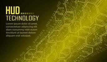 Fondo de concepto de tecnología futura de circuito cibernético de texto vector