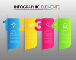 modern infographic text box template, infographics banner vector