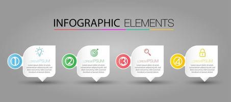 modern infographic text box template, infographics banner vector