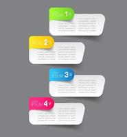 modern infographic text box template, infographics banner vector