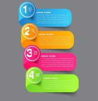 modern infographic text box template, infographics banner vector