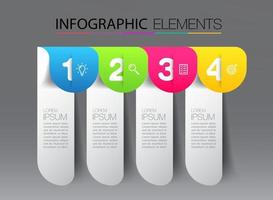 modern infographic text box template, infographics banner vector