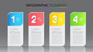 modern infographic text box template, infographics banner vector