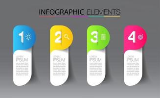 modern infographic text box template, infographics banner vector