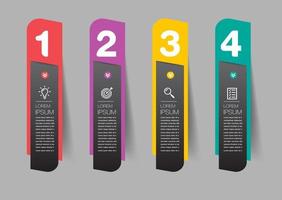 modern infographic text box template, infographics banner vector