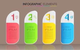 modern infographic text box template, infographics banner vector