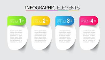 modern infographic text box template, infographics banner vector