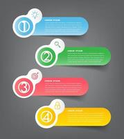 modern infographic text box template, infographics banner vector