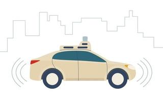 Driverless Car, autonomous vehicle vector