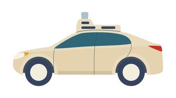 Driverless Car, autonomous vehicle, auto with autopilot. vector