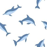 patrón sin fisuras de delfines. ilustración vectorial vector