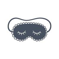 Sleep mask for eyes. Night accessory to sleep, travel vector