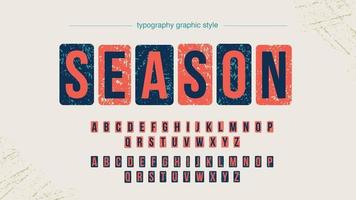 Grunge texture rounded squares typography vector