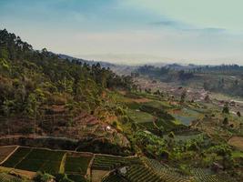 View of a village on a mountain photo