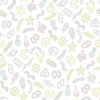 Germs, virus, bacterias and pathogen icons vector