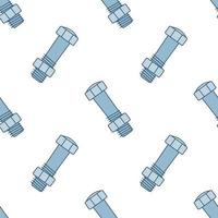 Texture with screws, bolds and nuts seamless pattern vector
