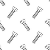 Seamless pattern with doodle screws. Texture with bolts
