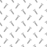 Seamless pattern with hand drawn screws. Texture with bolts vector