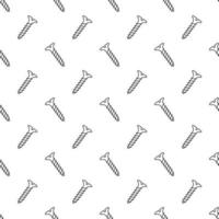 Seamless pattern with hand drawn screws. Texture with bolts vector