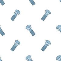 Seamless pattern with doodle screws. vector