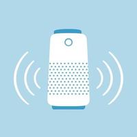 Smart speaker. Home Personal voice assistant. vector
