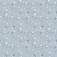 Seamless pattern of fasteners. Bolts, screws, nuts, dowels and rivets vector