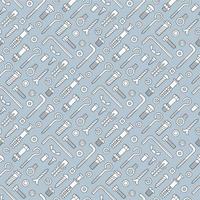 Seamless pattern of fasteners. Bolts, screws, nuts, dowels and rivets vector