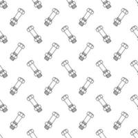 Texture with screws, bolds and nuts in doodle style. seamless pattern vector