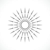 Black abstract vector circle dots logo emblem design. Round