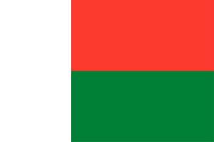 bandera malgache de madagascar vector