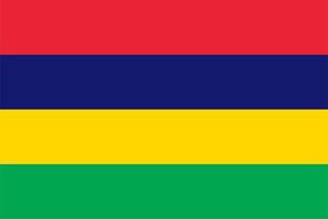 Mauritian Flag of Mauritius vector