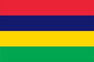 Mauritian Flag of Mauritius vector