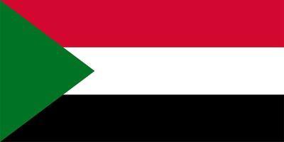bandera sudanesa de sudán vector