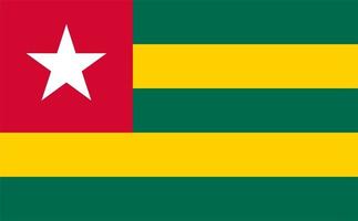 bandera togolesa de togo vector