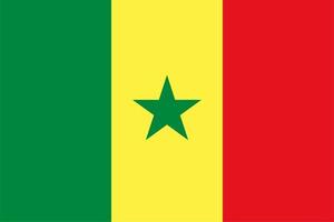 Senegalese Flag of Senegal vector