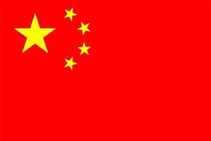 Chinese Flag of China vector