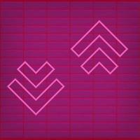 Pink arrow light purple neon effect eps vector editable graphic