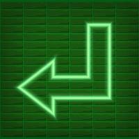 Green arrow light neon effect eps vector editable graphic resources