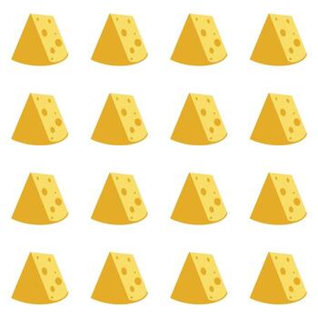 Cheese seamless pattern vector