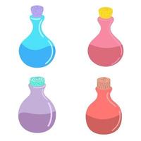 set of magic potion vector