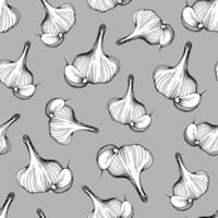 Garlic pattern. vector illustration