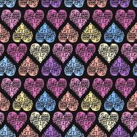 Seamless background with colorful heart shape vector