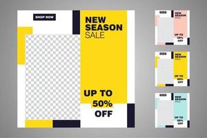 Suitable for social media posts templates and web or internet ads. vector