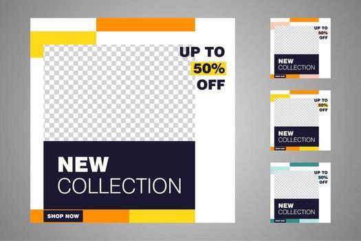 adecuado para plantillas de publicaciones en redes sociales y anuncios web o de Internet. vector