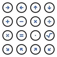 Mathematics icons collection vector